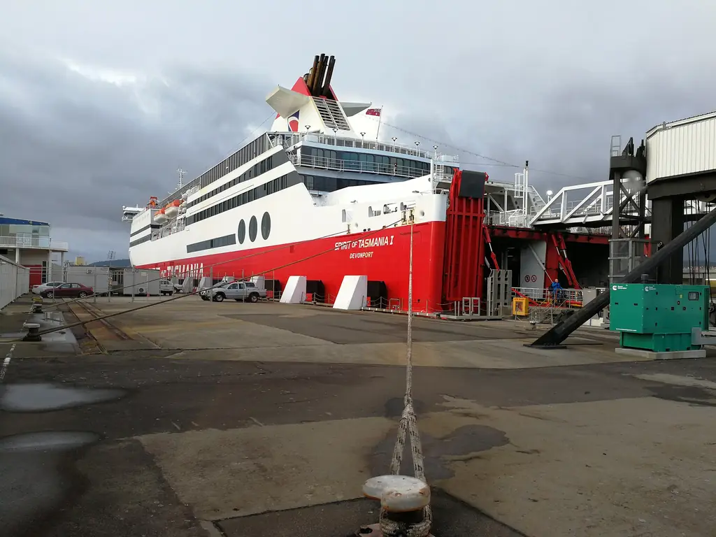 Spirit of Tasmania ferry berthed at Devonport