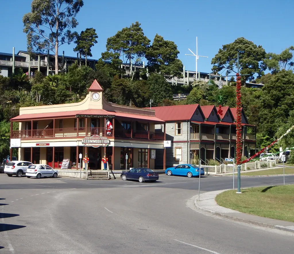 Part of the main street of Strahan